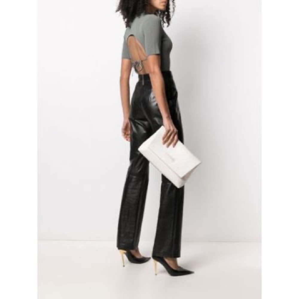 Tom Ford White Croc-Embossed Clutch - Picture 8 of 8